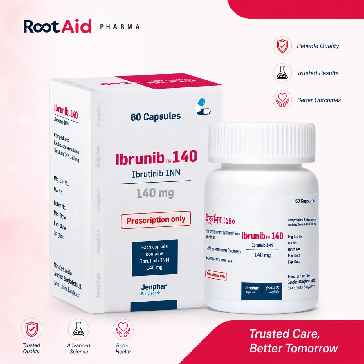 Ibrunib 140 mg (Ibrutinib) Capsule