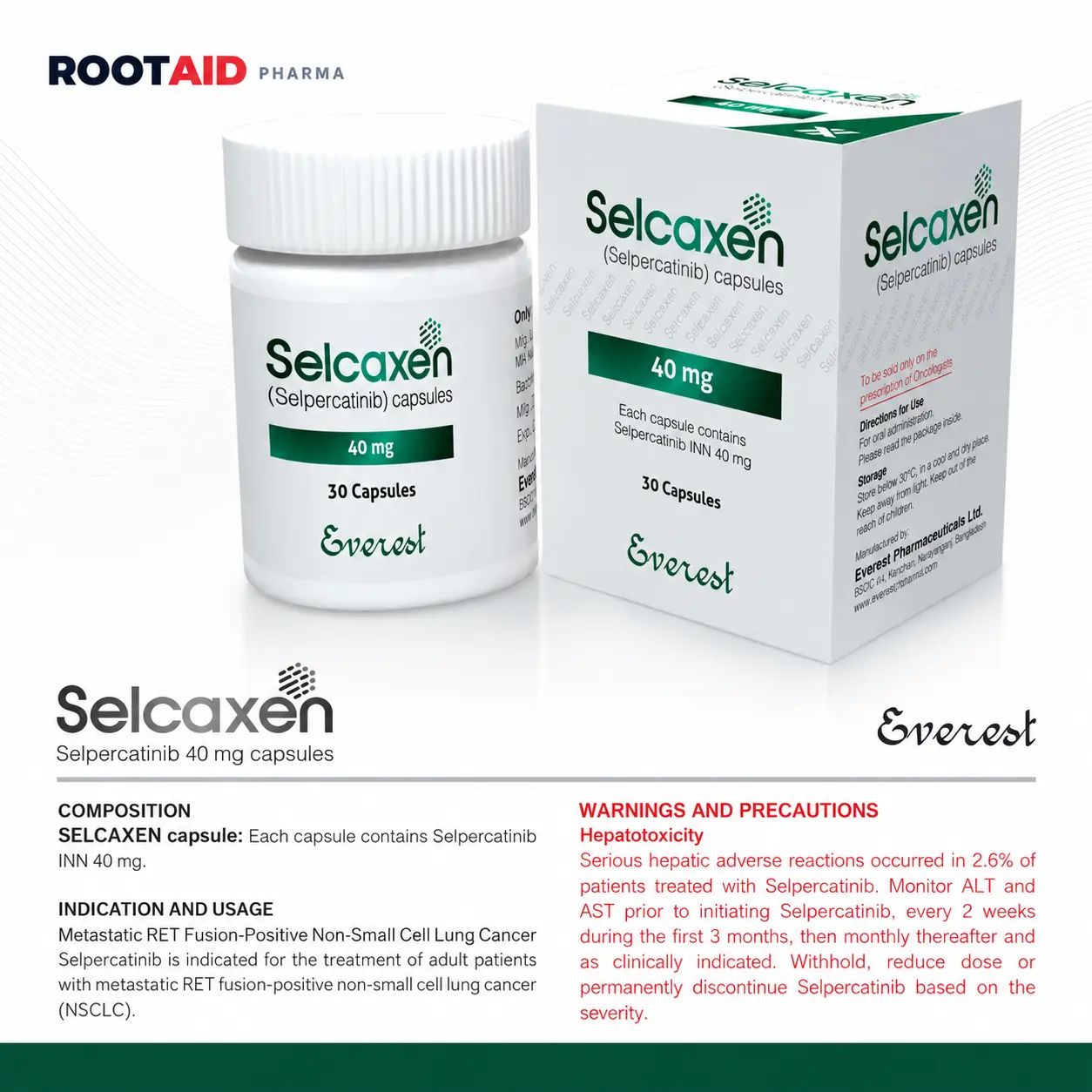 Selcaxen 40 mg (Selpercatinib) Capsules